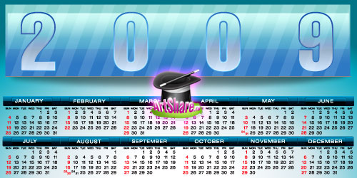 Календарная сетка 2009 в векторе